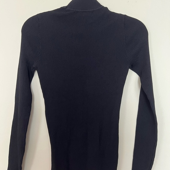 Rachel Roy Womens Cutout Pullover Black Sweater Ribbed Knit Small Preppy Noir - Picture 11 of 13